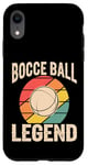 Coque pour iPhone XR Boule de pétanque vintage Legend Retro Sports