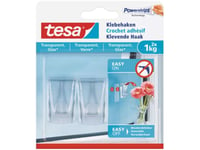 Tesa 77735-00000, Inomhus, Universalkrok, Transparent, Självhäftande Remsa, 1 Kg, Glas