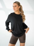 Nike One Relaxed Dri-Fit Long Sleeve - Dame - Sort - XS