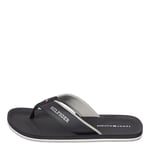 Tommy Hilfiger Men Flip-Flops Comfort Beach Sandal, Black (Black), 40