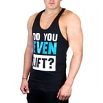 CoreX Fitness Do You Even Lift Stringer Mens Training Vest Black Tank Top Gym