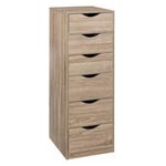 Five Simply Smart - Caisson de Bureau 6 Tiroirs 100cm Naturel