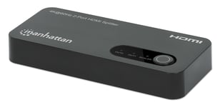 Manhattan 4K@60Hz 2-Port HDMI Splitter Splits One HDMI Input to Two HD