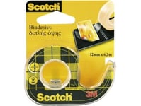 Scotch Dubbelhäftande Tejp 12 Mm 6,3 M På Dispenser (Sc5006)