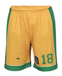 BIGSPORTS Replica Eurocup Limoges Csp Numéro 18 2017-2018 Short de Basketball Homme, Jaune/Vert, FR : XXS (Taille Fabricant : 2 Ans)