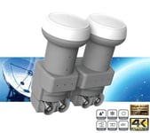 LNB numérique HD, multi-grade, bruit de téléviseur plat, 0,1 dB, récepteur de télévision par satellite universel double bande LNB