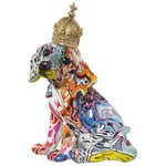 Alexandra House Living Figurine décorative Multicolore en Plastique Chien Couronne 16 x 20 x 27 cm