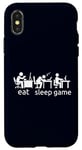 Coque pour iPhone X/XS Eat Sleep Game All Gamer Life At The Table Humour Gaming