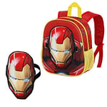 Marvel Iron Man Armour-Mask Backpack, Red, 9.5 x 24 x 27 cm, Capacity 6 L