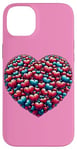 iPhone 14 Plus Cute Heart with Flowers and Hearts for Valentine's Day Case