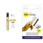 Yale Conexis L2 Smart Door Lock - Remote Access from Anywhere, Anytime, No Key Needed & P-YD-01-CON-RFIDC Smart Door Lock Key Cards, White, Pack of 2