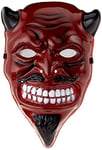 RUBIES - Accessoire pour Déguisement Enfant HALLOWEEN Officiel - Masque Diable Rouge et Noir en PVC - À Partir de 3 ans - Pour Costume Halloween, Déguisement Ado