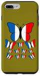 Coque pour iPhone 7 Plus/8 Plus French Pride Papillon Magnifique avec Drapeau de la France