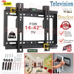 Fixed TV Wall Bracket Mount Slim 14 20 22 32 37 Up to 42" Inch 3D LED LCD Plasma