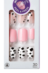 KISS IMPRESS PRESS ON NAILS ONE STEP MANICURE ONE CHANCE PINK NAILS & ACCENTS