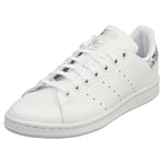 adidas Stan Smith Kids Classic Trainers in White Silver - 3 UK