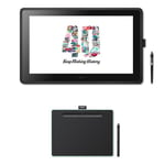 Wacom Cintiq 22 écran à Stylet + Wacom Intuos Medium BT Gratuit, Pistache : Bundle 40e Anniversaire