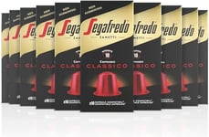 Segafredo Zanetti - 100 Nespresso® * Compatible Capsules, Classico Coffee, Rich and Harmonious Taste - 10 Boxes of 10 Capsules