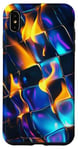 Coque pour iPhone XS Max Art abstrait psychédélique bleu électrique futuriste