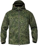 VADOOLL veste tactique pour hommes Softshell polaire à capuche manteau d'extérieur chaud veste d'hiver militaire Softshell veste tactique (EJUN,4XL)