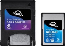 Owc Cfxa4p00480 480Gb Atlas Pro Cfexpress Type A Cards - Vpg 200 Cfx To B Adapter (Owccfxa4p00480)