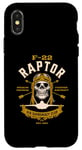 Coque pour iPhone X/XS F 22 Raptor avion avion crâne style vintage