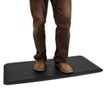 Mind Reader Waterproof, Standing Desk Mat, Rubber, 20.25" 0.75" H, Black, 39.5" L x 20.3" W x 0.8" Th