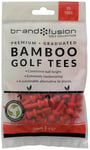 Brand Fusion Tees de Golf en Bois biodégradables Unisexe, Rouge, 31mm