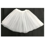 White Bridal Stretchy Tutu Under Skirt Fancy Dress Party Accessory 80s 90s