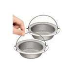 Serbia - 2pcs Lot de 2 Filtre à évier de Cuisine, Crépine de Vidange d'évier en Acier Inoxydable avec Poignée Relevable, Diamètre Extérieur 11 cm x