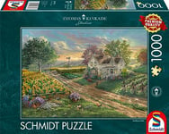 Schmidt Spiele- Thomas Kinkade 58779, Champs de tournesols, 1000 pièces Puzzle, coloré, Taille Unique