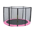 Greenbay Coussin De Protection de Ressorts pour Trampoline 12 FT Ø 366cm Rose | Couverture Rembourrage + Filet de sécurité de Rechange