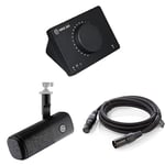Elgato XLR Solution - Micro XLR dynamique, Console pour micro XLR vers USB-C, suppression de bruit, logiciel de mixage pour streaming, enregistrement, podcasts sur Mac et PC avec XLR Câble de 3 m