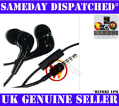 BLACK IN EAR EARPHONES HEADPHONES HANDSFREE WITH MIC FOR IPHONE 5 AND NEW IPAD