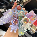 Sunset Space Astronaut Keyring Projector Light Bag Ornament Key Chain  Handbag