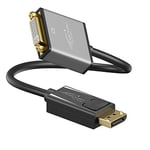 KabelDirekt – Adaptateur DisplayPort DP sur DVI – 0,15 m – (résolution de 4K / 30 Hz, pour les cartes graphiques avec prise DP, raccordement des beamers ou moniteurs avec entrée DVI)
