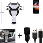 Car holder air vent mount for Nokia 8 V 5G UW cell phone mount