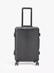 John Lewis Como 4 Wheel Cabin Suitcase, 38L, Black