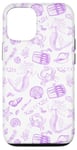 Coque pour iPhone 15 Pro Preppy Boîte à sardines Coquillage de sirène Mauve