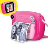 Lisciani - Barbie Print Cam - Appareil Photo Instantané Barbie 3-En-1 - Pour Enfants Dès 5 Ans - Imprime 180 Photos - Grand Écran Couleur Lcd - Caméra Selfie Et Vidéo - Autocollants Inclus