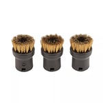 Kärcher 28630610 Steam Cleaner Round Brush Set with Brass Bristles, Black, 3.0 cm*20.0 cm*12.5 cm