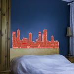 Biggest Cities Skyline Word Cloud Vinyl Wall Art Sticker