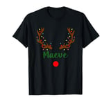 Custom Reindeer Antlers with Lights Personalized Maeve T-Shirt