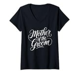 Womens Mother of the Groom Wedding Shower Mom from Groom V-Neck T-Shirt