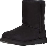 UGG Kid's Female Classic Weather Short Classic Boot, Black, 12 UK Child