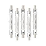 5-pack R7s 118mm 300w 230v, r7s halogen linjärlampa, dimbar halogenlampa kompatibel med konstruktion Wo KL