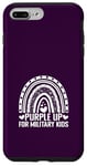 Coque pour iPhone 7 Plus/8 Plus Purple Up For Military Kids Sensibilisation Militaire Enfant Arc-en-ciel