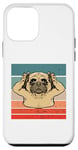 Coque pour iPhone 12 mini Carlin Art Carlin mignon Carlin Expression Chien drôle