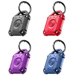 4 PACK Airtag Holder, IP68 Waterproof Apple Air Tag Keyring,Hard TPU Airtags case, 360° Full Protection, Air Tag. Holder with Key Ring For Apple Airtag gps tracker