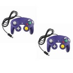 2 X Manette pour Nintendo Wii, Wii U et Gamecube - Violet - Straße Game ®